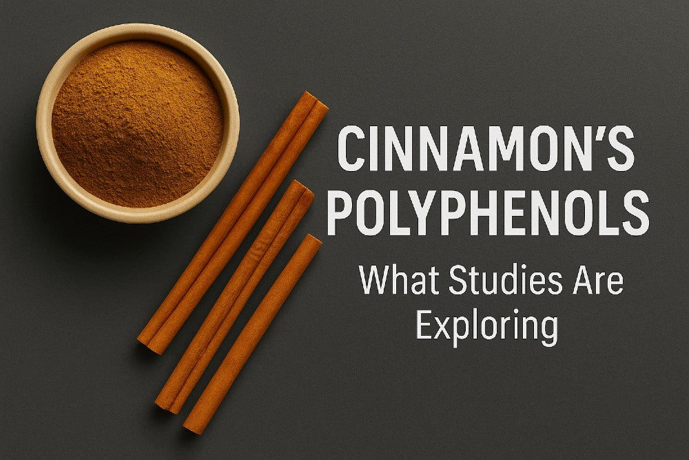 cinnamon sticks and powder with polyphenols research title overlay